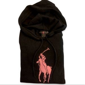 RARE!
Ralph Lauren 100% Cashmere Big Pony SHORT sleeved hoodie. Never worn!